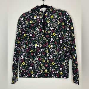 Teddy Fresh Grandma Black Floral Print Hoodie Unisex XS Extra Small Sweatshirt